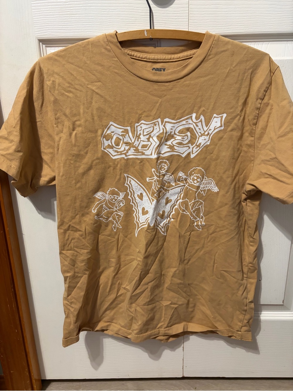 OBEY Men’s Tan Graphic Short-Sleeve Tee